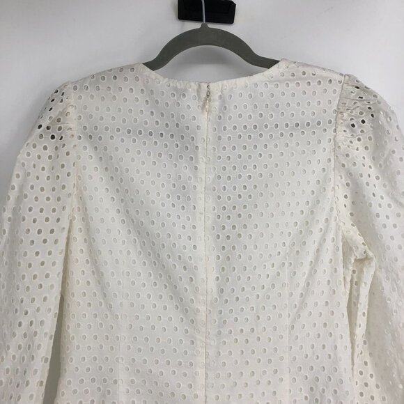NWT Rhode White Lola Eyelet Ruffled Mini Dress size L - Picture 13 of 16